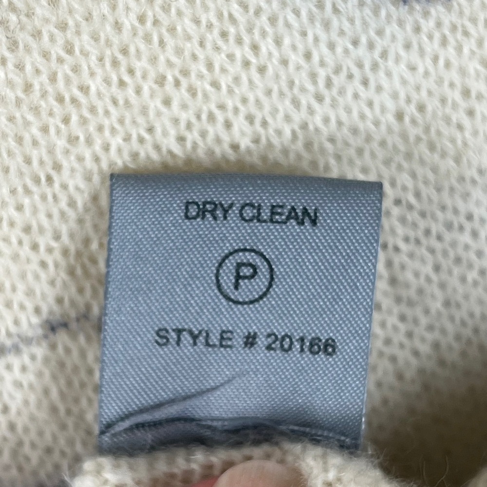 360 Cashmere Skull Print Sweater Cream Charcoal 100% Cashmere Pullover 20166 M - Picture 11 of 11
